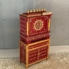 D'Dass Honeywood Sheesham and Mdf  Wall Hanging Wooden Temple With Cabinet For Pooja