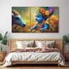 The Castle Decor Bal Gopal Wall Painting Wooden Framed 27x48 Inch (Style 2)