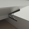 Namah Engineered Wood Queen  Size Bed With Hydraulic Storage (Melamine Finish, White Colour)