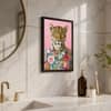 The Castle Decor Stylish Leopard Floral Shirt Wall Art 8x12 Inch