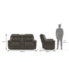 Harris Two Seater Entertainment Recliner Carbon Grey Colour