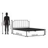 Hackney Metal Non Storage Queen Bed in Satin Black Finish