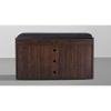 Footsie - Engineered Wood Horizontal Shoe Rack with Cushion Seat, (2 Door, 15 Pair, Dark Walnut)