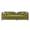 Homro Velvet 3 Seater Sofa in Mint Green Colour