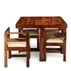 Kingston Sheesham Wood Accent 4 Seater Dining Table Set