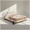 Aeris Cloudline Queen Size Bed in Boucle With Oak wood Frame