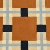 Presto Gold Geometric Hand Tufted Wool Carpet 6X9 Feet