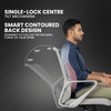 Kepler Brooks Vibe MB Office Desk Chair in Grey Colour