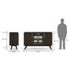 Taarkashi Solid Wood Bar Cabinet in American Walnut Finish
