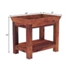 Simple Solid Wood Bedside Table in Teak Finish