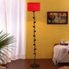 Brynn Black Cotton Shade Floor Lamp