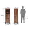 Mateo Solid Wood Bar Cabinet in Teak Finish