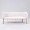 The Meridian Metal Bench in White Finish