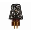 Devansh Metal Electric Wall Light in Black Colour with Blue Shade Count of 1 Light