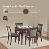 Murphy 6 Seater Dining Table In Dark Walnut Finish