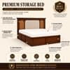 Virasat Solid Wood Compact Queen Bed Hydraulic Storage Provincial Teak Finish Mattress 60 x 72 Inch