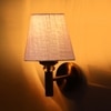 Devansh Metal Electric Wall Light in Gold Colour with White Shade Count of 1 Light