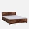 Carvia Box Storage Solid Wood Bed King Size in Provincial Teak Finish