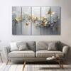 The Castle Decor Golden Butterflies Wall Art Set of 5 27x48 Inch (Style 2)
