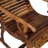 Rajasthani Solid Wood Rocking Chair in Teak Colour
