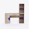 Joy Ride Study Table In Oak & Blue Colour