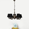 Devansh Steel Wall Mounted Lamp With Black Cotton Shade