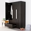 Hexa Red Wooden 3 Door Wardrobe with 2 Drawers and Hanging Space in Flower Wenge Colour