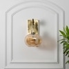 Ambre Single Light Wall Light In Amber & Brass Finish