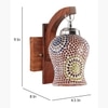 Devansh Solid Wood Electric Wall Light in Brown Colour with Multi Shade Count of 1 Light