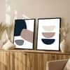 The Castle Decor Boho Abstract Botanical Wall Art Set of 2 Design 5 11x17 Inch