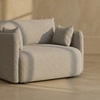 Cozychic Wood 1 Seater With Upholstery Non Storage Sofa In Grey Colour