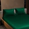 Stoa Paris 300TC UltrSatin King Bedsheet Set Satin King Emerald Green