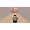 Angel Grey cotton Glass Table lamp with Iron Base