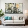 The Castle Decor Modern Bicycle Art Wall Art Framed Painting 27x48 Inch