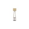 Angular Beige Jute Floor Lamp with Beige Jute Base