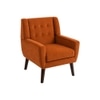 Azriah Boucle Fabric Accent Chair in Orange