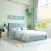 Kundalini Engineered Wood Queen Size Bed In White Finish