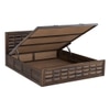 Shashi Sheesham Wood King Size Bed In Provincial Teak Finish With Hydraulic Storage (72 x 78 inches)