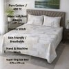 Vega White Geometric 400 TC Cotton Flat Super King Size Bedsheet with 2 Pillow Covers – Threads