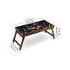 Three Amigas Solid Wood Bookshelf and Serving Tray In Multicolour