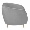 Nero Velvet 1 Seater Sofa in Grey Colour