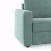 Apollo 1 Seater Fabric Sofa in Dusty Turquoise Velvet Colour