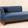 Anish Solid Wood Day Bed in Blue Colour