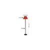 Clyde Orange Fabric Shade Floor Lamp with Black Iron Base