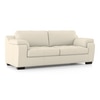 Trissino 3 Seater Premium Italian Leather Sofa In Creme Fraiche Colour