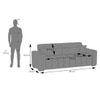 Basso 3 seater Sofa in White Boucle