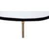 White & Black cotton with Metal Gold Table Lamp