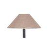 Winifred Beige Natural Fiber Floor Lamp with Black Iron Base