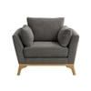 Lorentz Boucle Fabric Lounge Chair in Grey Colour