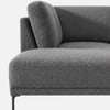 Modernelegance Wood Right Aligned 3-Seater With Upholstery Non Storage Sofa In Grey Colour